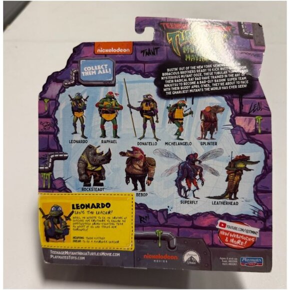 Playmates TMNT Mutant Mayhem 4.5″ Leonardo The Leader Action Figure - Picture 6 of 7